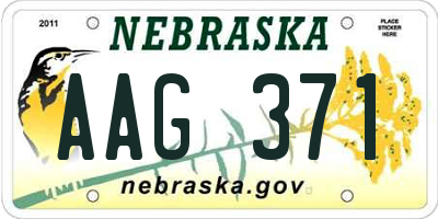 NE license plate AAG371