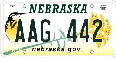 NE license plate AAG442