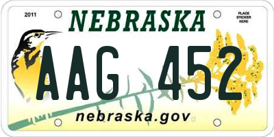 NE license plate AAG452