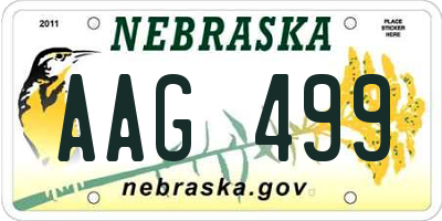 NE license plate AAG499