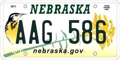 NE license plate AAG586