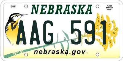 NE license plate AAG591