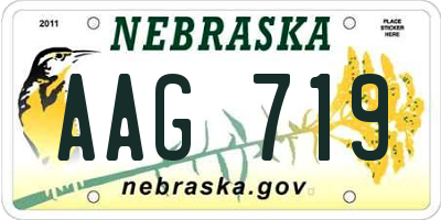 NE license plate AAG719