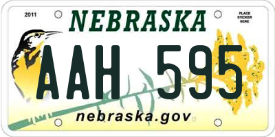 NE license plate AAH595