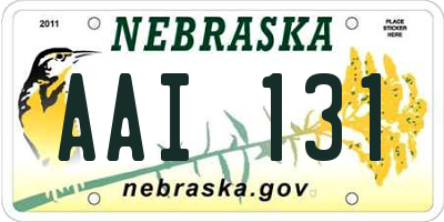 NE license plate AAI131