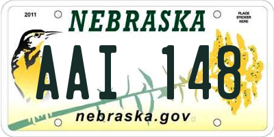 NE license plate AAI148