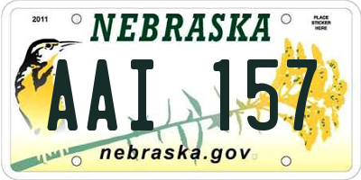 NE license plate AAI157