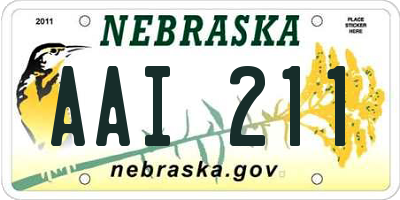 NE license plate AAI211