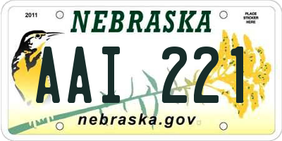 NE license plate AAI221