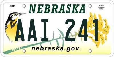 NE license plate AAI241