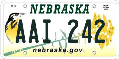 NE license plate AAI242