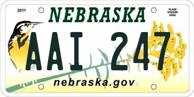 NE license plate AAI247