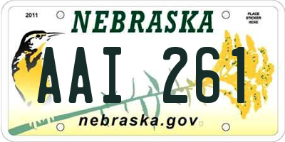 NE license plate AAI261