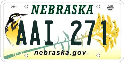 NE license plate AAI271