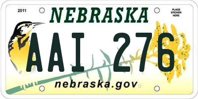 NE license plate AAI276