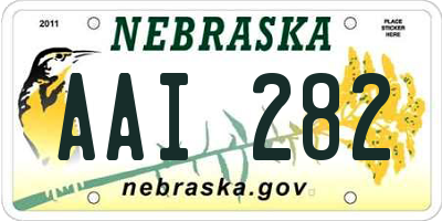 NE license plate AAI282