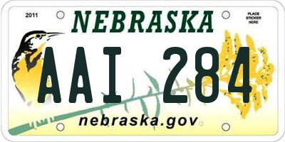 NE license plate AAI284