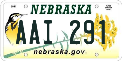 NE license plate AAI291