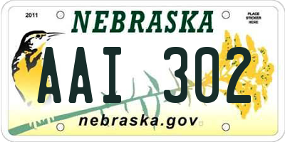 NE license plate AAI302