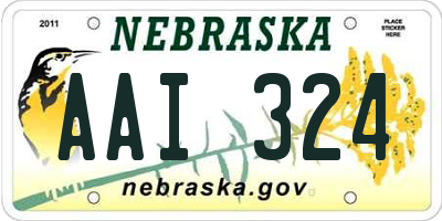 NE license plate AAI324