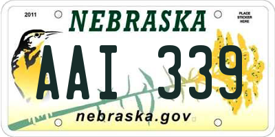 NE license plate AAI339