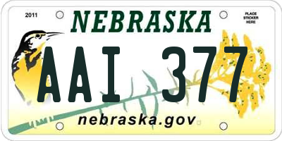 NE license plate AAI377