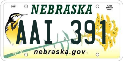 NE license plate AAI391