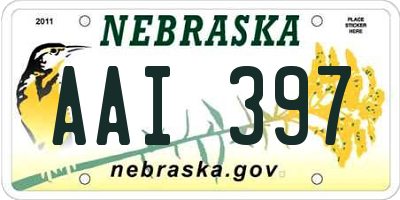 NE license plate AAI397