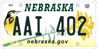 NE license plate AAI402