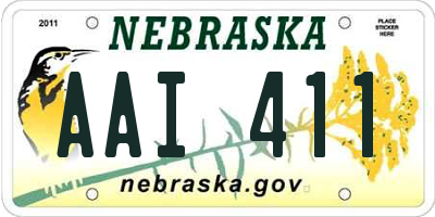 NE license plate AAI411