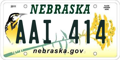 NE license plate AAI414