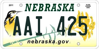 NE license plate AAI425