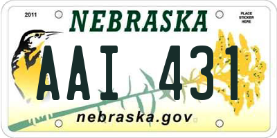 NE license plate AAI431