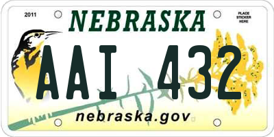 NE license plate AAI432