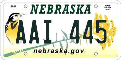 NE license plate AAI445