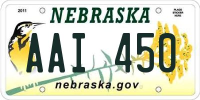 NE license plate AAI450