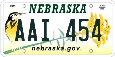 NE license plate AAI454