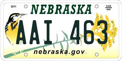 NE license plate AAI463