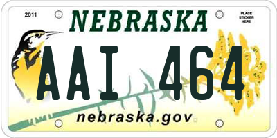 NE license plate AAI464