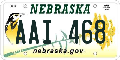 NE license plate AAI468