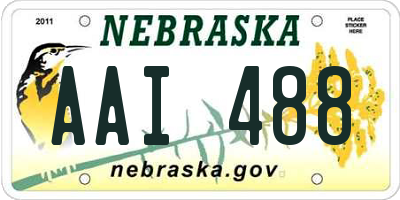 NE license plate AAI488