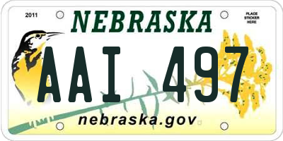 NE license plate AAI497