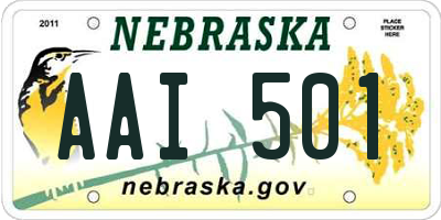 NE license plate AAI501