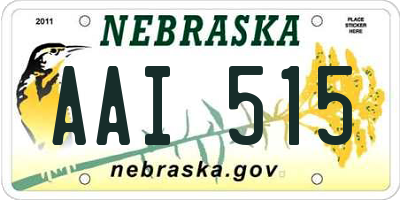 NE license plate AAI515