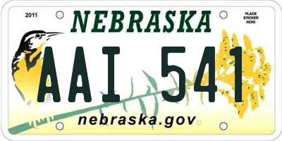 NE license plate AAI541