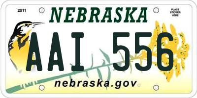 NE license plate AAI556