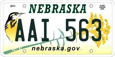 NE license plate AAI563