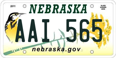 NE license plate AAI565