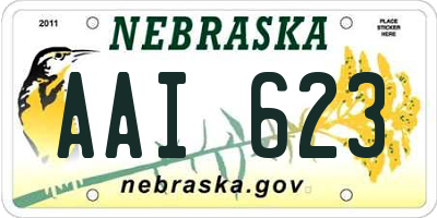 NE license plate AAI623