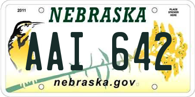 NE license plate AAI642